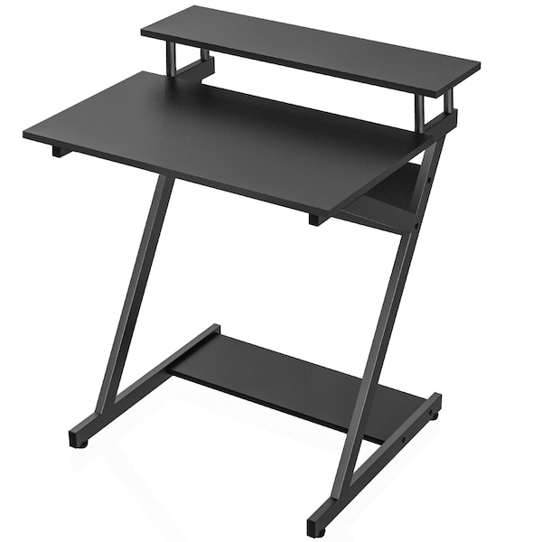 Homeroots Black Modern Wooden Writing Desk 473243 - main
