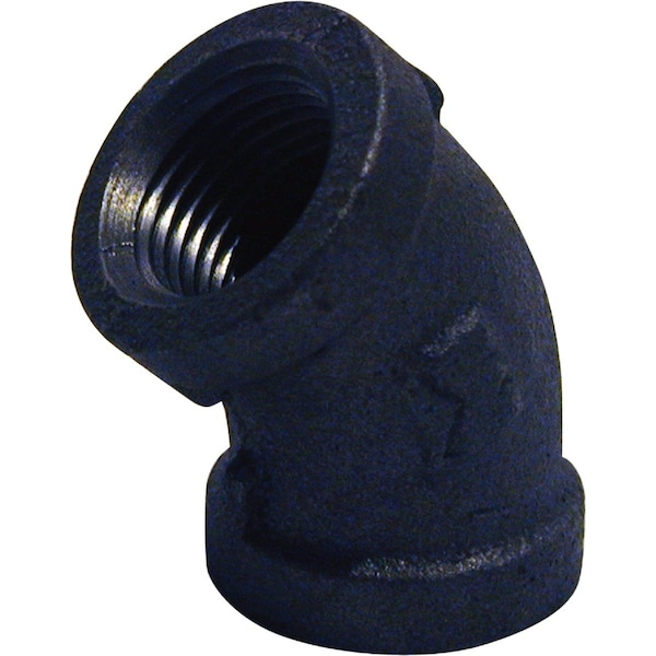 Southland 3/4'' 45 Deg. Malleable Black Iron Elbow, 1/8 Bend 520-204BG - main