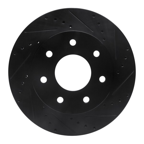 Dynamic Friction Co DFC Brake Rotor - Drilled and Slotted - Black 633-54187R - main