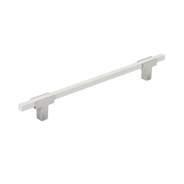 Amerock Urbanite 7-9/16 in 192 mm Center-to-Center Polished Chrome/White Cabinet Pull BP77819226WHT - main