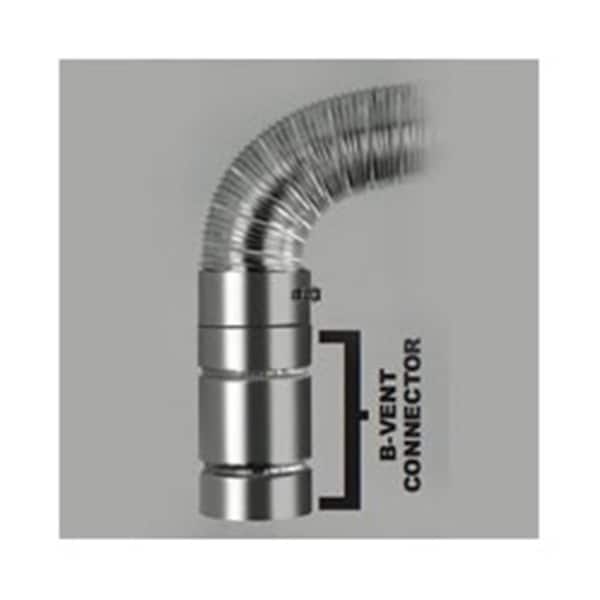 Air Jet 6 in. B-Vent Connector Drip-Free Connects Aluminum Flex Chimney Pipe 3601603 - main