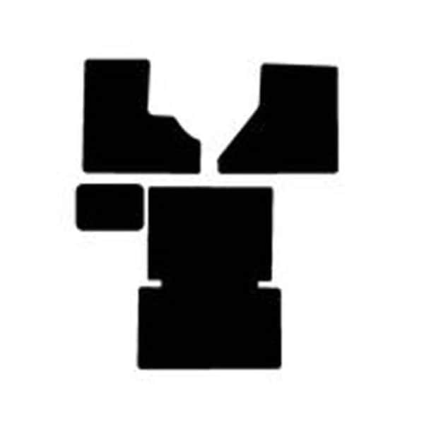 Ilc Replacement For Freightliner Coronado 132 Year 2008 Black Front And Middle Sleeper Floor Mats WZ-ERVK-D - main