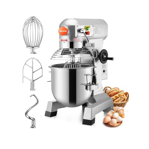 Vevor Commercial Electric Food Mixer Stand Mixer 30Qt Dough Mixer 3 Speeds 1100W B30B - main