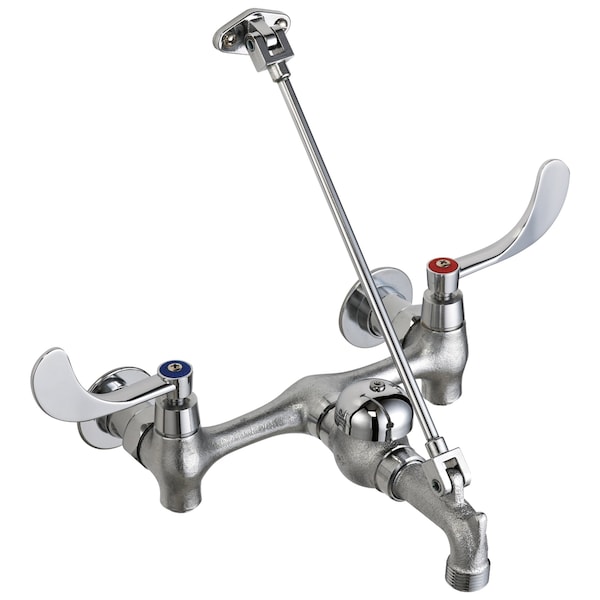Delta Commercial 28C / T9 Wallmount Service Sink Faucet With Lever Handles In Rough Chrome 28C9LH - main