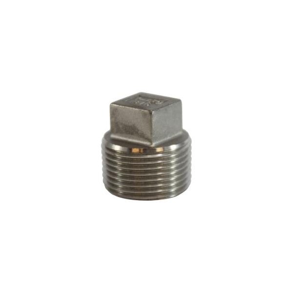 Midland Industries PLUG H SQ CORED 2IN MPT SST 150LB 63658 - main