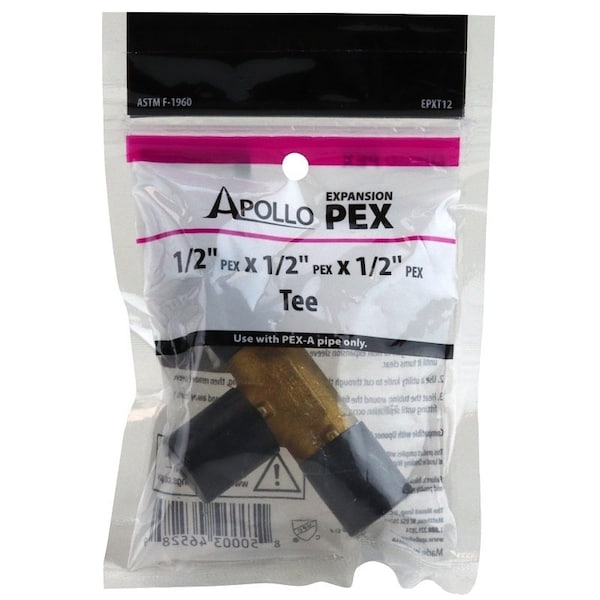 Apollo Valves Pipe Tee, 12 in, Barb, Brass, 200 psi Pressure EPXT12 - main