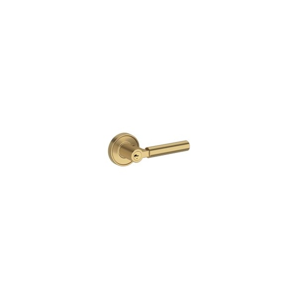 Baldwin Residential Door Levers Keyed Entry Reversible Lifetime Satin Brass ENLKFRRR044SMC - main