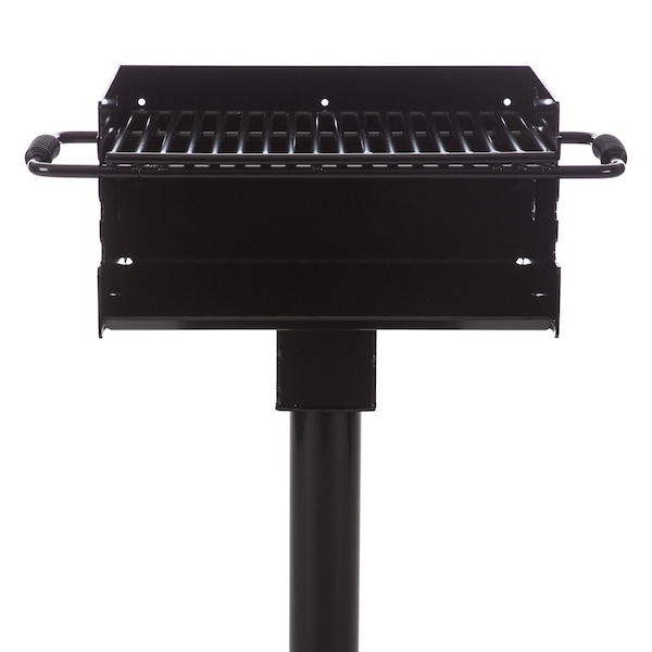 Jamestown Advanced Products Standard Park Charcoal Grill, Tilt Back Grate Pad Mount GSTAN-SM179-TB-PD-NSH-NCV-PHR - main