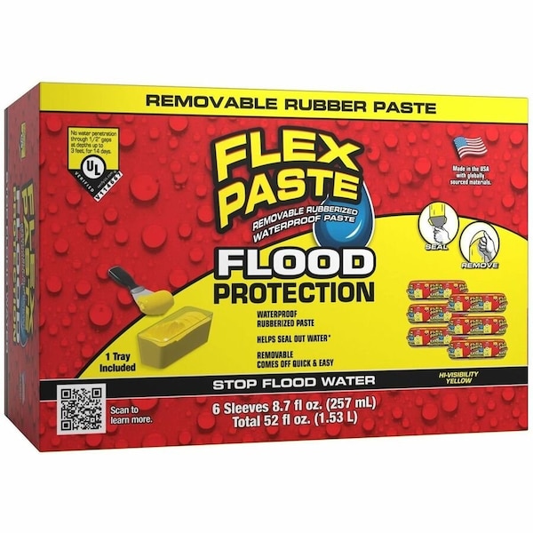 Flex Seal Flex Paste Flood Protection MAX 52 fl. oz, 6 sleeves, 2PK RPSYELR64 - main