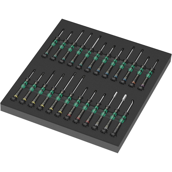 Wera 9715 Foam insert Kraftform Micro screwdriver set 1, 24 pieces 5150106001 - main