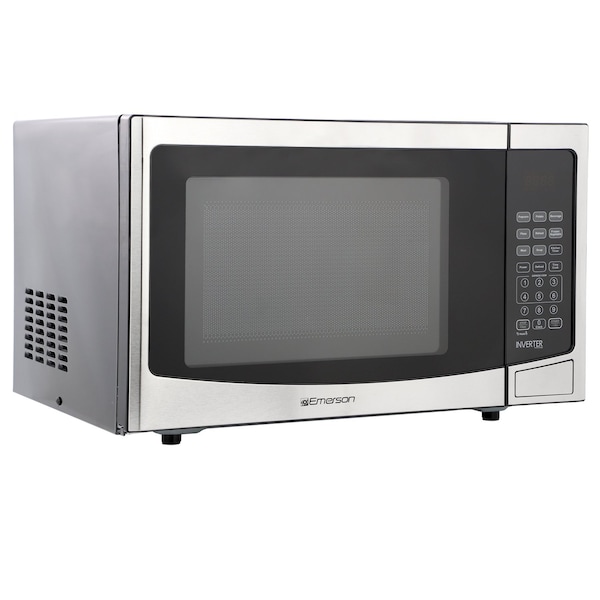 Emerson 1.2 Cu ft 1000W Stainless Steel Countertop Microwave Oven with Inverter Technology in Silver 750124773M - main