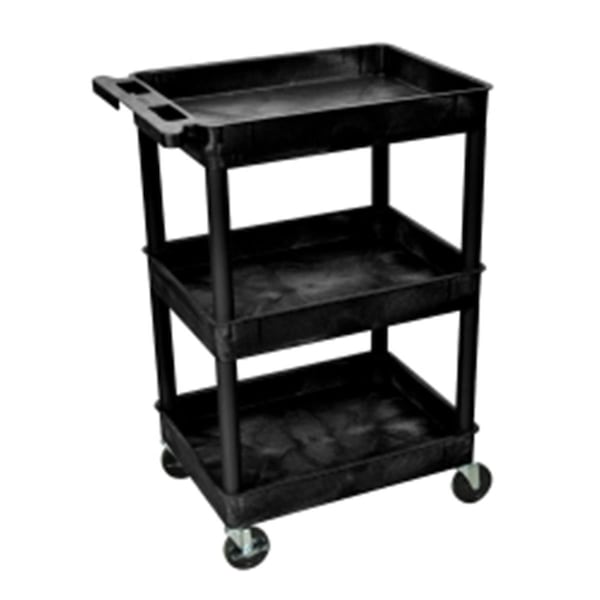 Luxor 18 x 24 in. 3 Tier Cart, Black LUXSTC111 - main