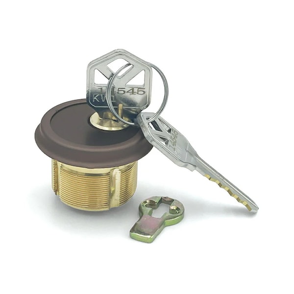 Ecs Hardware Durable Premium Mortise Cylinder, 1 in 10B Oil Rubbed Bronze / Black KW1 ECSH-MC01-10B-KW1 - main