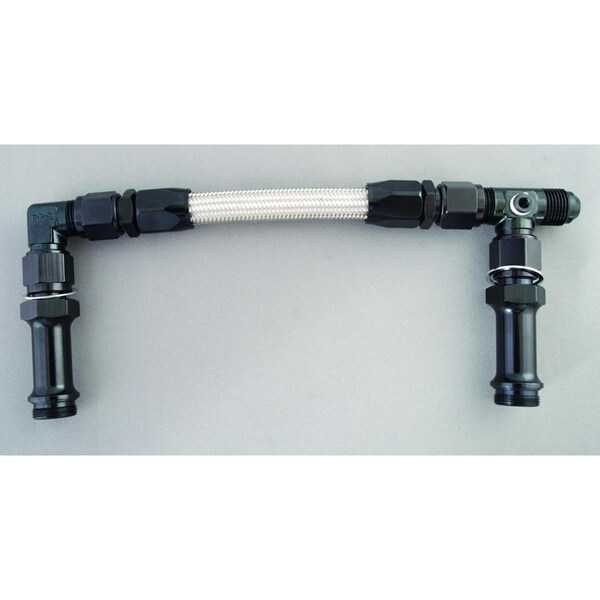 Geared2Golf 920002-BL 0.88-20 in. Holley 4150 Dual Inlet -6 AN Fuel Line Kit, Black GE3653207 - main