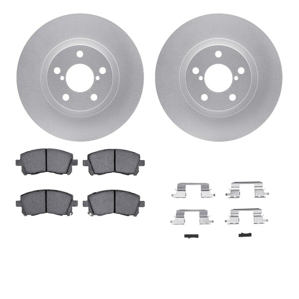 Dynamic Friction Co DFC GEOSPEC Coated Rotors with 5000 Brake Pads - Ceramic and Hardware 4512-13048 - main