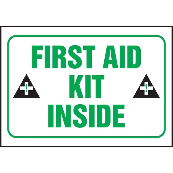 Accuform SAFETY LABEL FIRST AID KIT INSIDE 5 LFSD511XVE - main