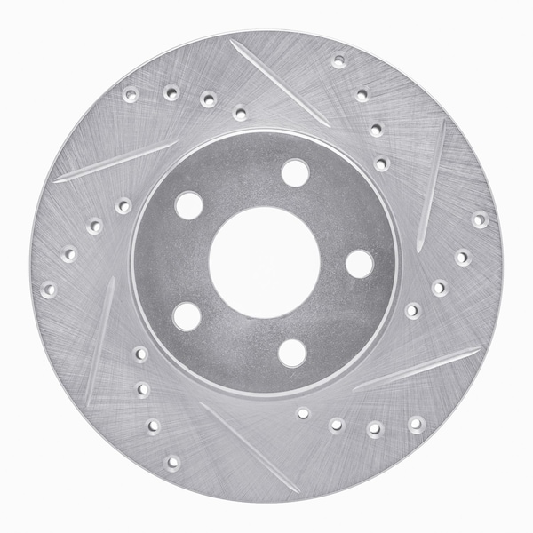 Dynamic Friction Co DFC Brake Rotor - Drilled and Slotted - Silver 631-52007R - main