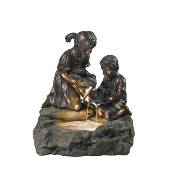 Fountain Cellar Fratelli Siblings Rock Outdoor-Indoor Fountain with Light FCL008 - main
