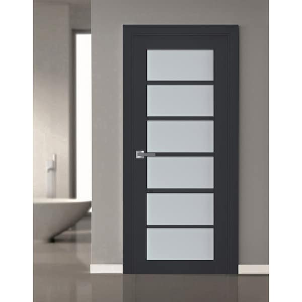 Sartodoors Interior Solid French Door Solid Core Modern Interior VEREGIO7602ID-ANT-18 - main