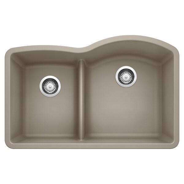 Blanco Diamond 1-3/4 Low Divide Reverse, Truffle 441608 - main