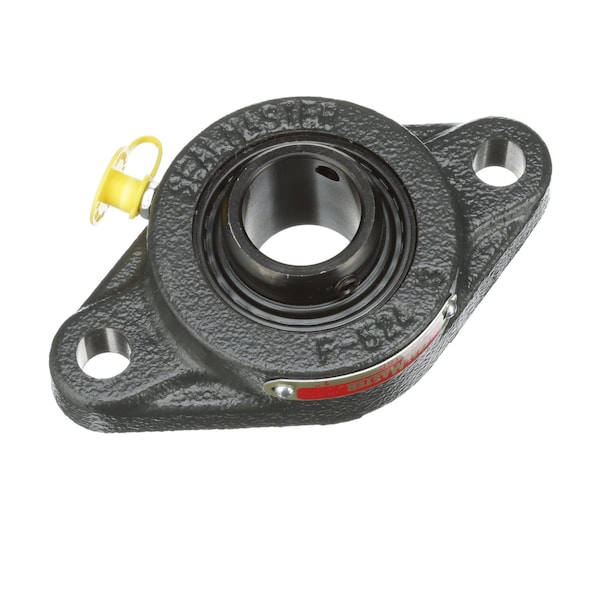 Sealmaster Mounted Cast Iron Two Bolt Flange Ball Bearing - 52100 Bearing Steel, Black Oxided - Setscrew Lock SFT-16C - main