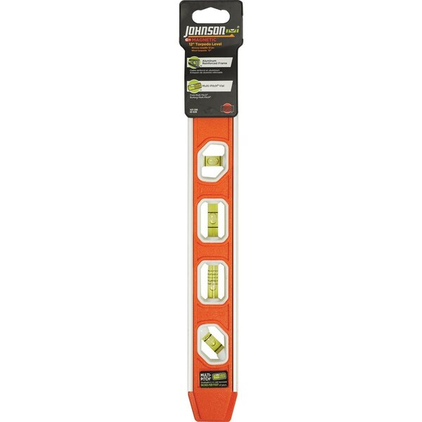 Johnson Level 12'' Aluminum Reinforced Magnetic Torpedo Level 1421-1200 - main