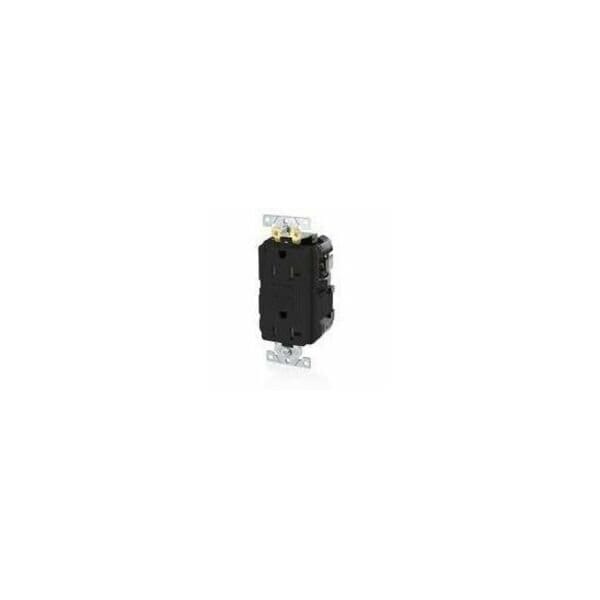 Leviton Lev-Lok GFCI 20A TR/PI Ind Gr Black MGFT2-E - main