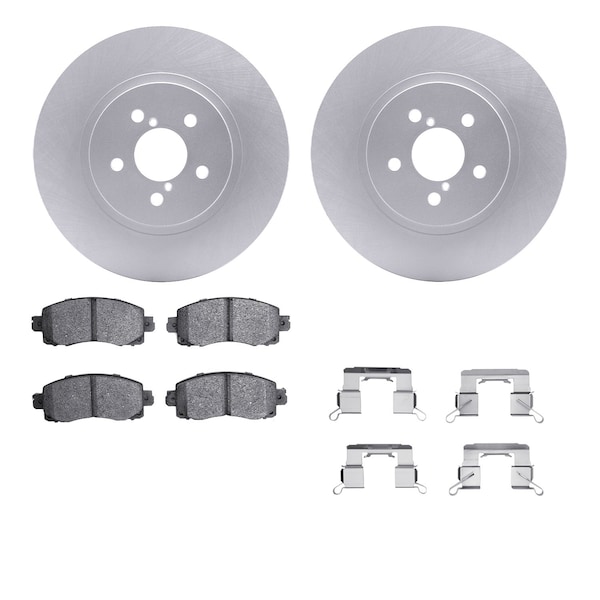 Dynamic Friction Co DFC GEOSPEC Coated Rotors with 5000 Brake Pads - Ceramic and Hardware 4512-13083 - main