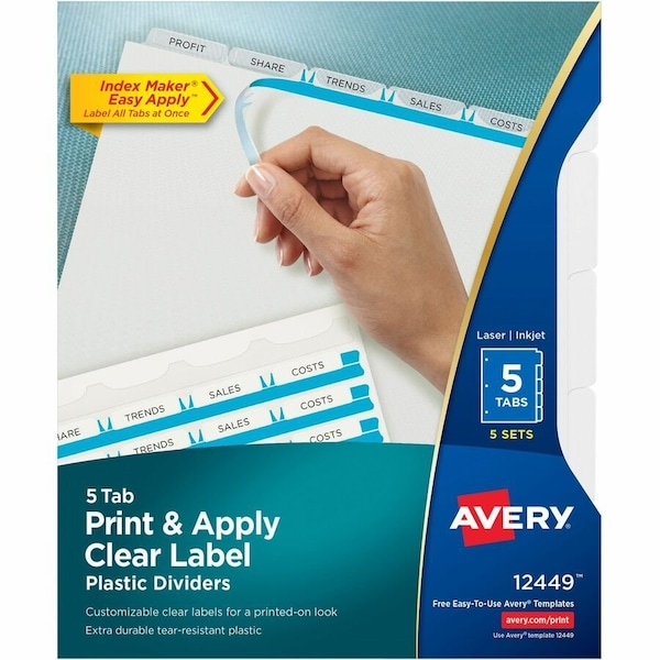 Avery reg Index Maker Index Divider, No Color AVE12449 - main