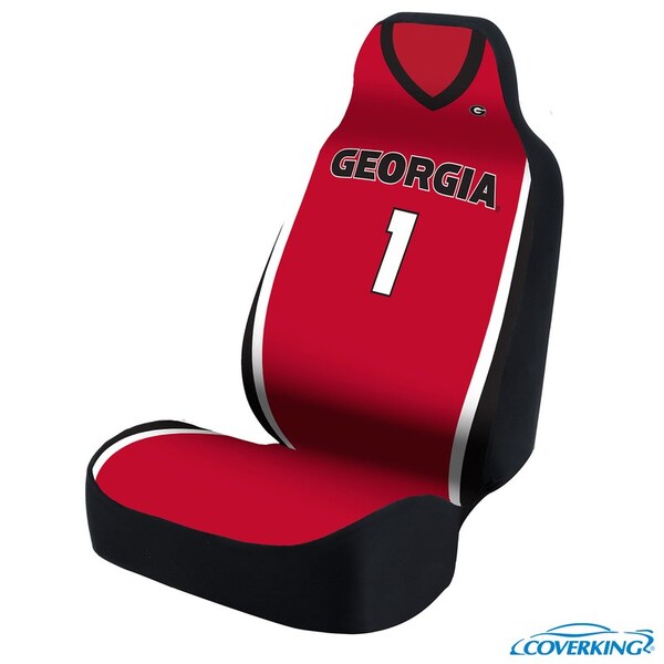 Coverking UNIVERSAL ULTISUEDE SEAT COVER DESIGNER 1PC, UNIVERSITY OF GEORGIA RED JERSEY, ELA115 USCSELA115 - main