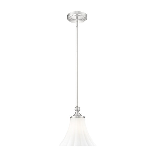 Z-Lite Fleur Brushed Nickel 1 Light Pendant 1958P8-BN - main