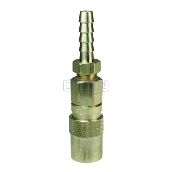 Dixon DQC CM Industrial Mold Interchange Valved Coupler, 3/8 in Nominal, Hose Barb, Brass 3CMS3-B - main