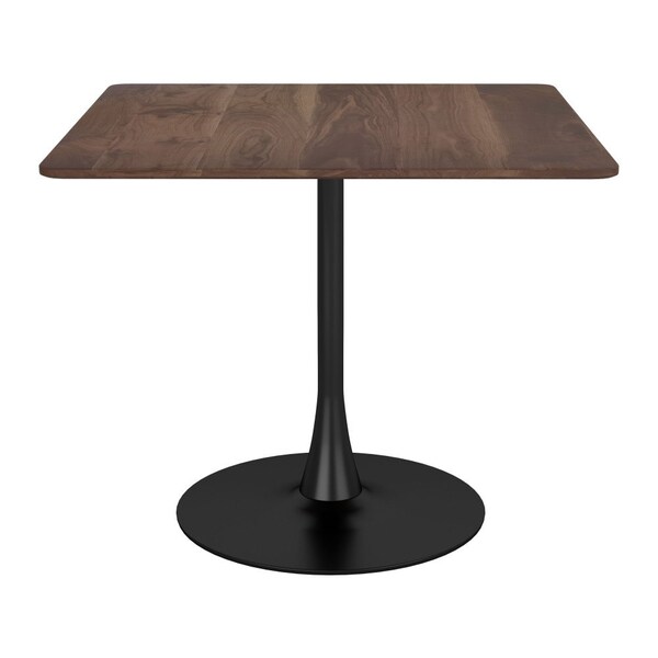 Homeroots 35" Square Steel Pedestal Base Dining Table 386248 - main