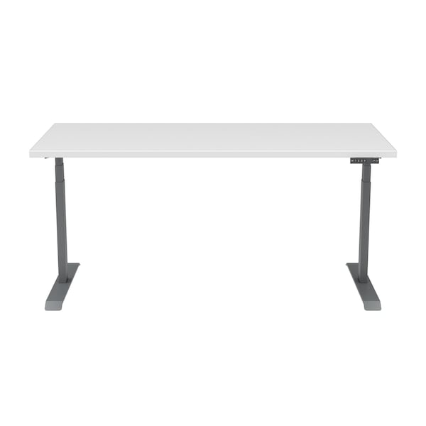 Homeroots 60" White and Gray Writing Desk 524931 - main
