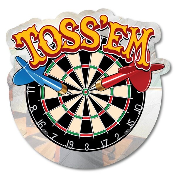 Se-Kure Luxe Mirrored Toss'em Dart Board 15 x 15 ZDR1515 - main