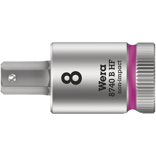 Wera 8740 B HF Zyklop bit socket with holding function, 3/8 in drive, 1/4 in x 107 mm 5003090001 - main