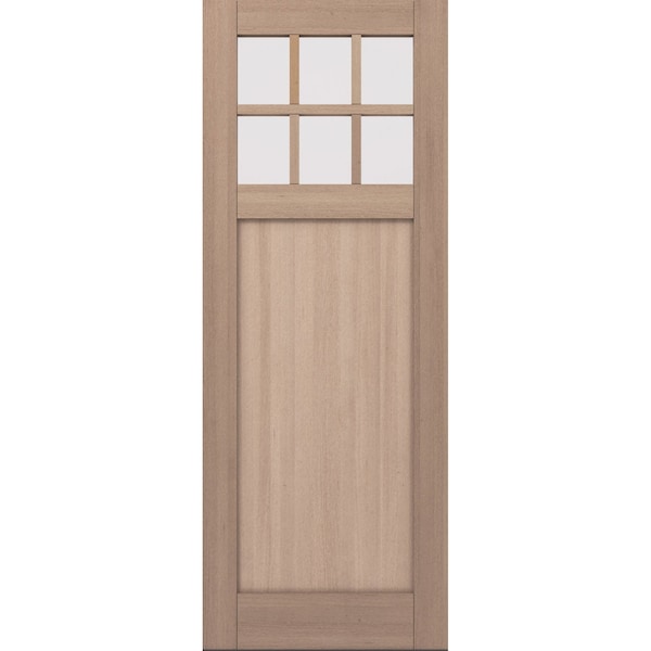 Doornmore CRF-P1G6, 37.75" x 98" ( 36" Door) Left Hand, Mahogany SDL 6 Lite Exterior Door CRF-P1G6-SW-3696_1_LI - main