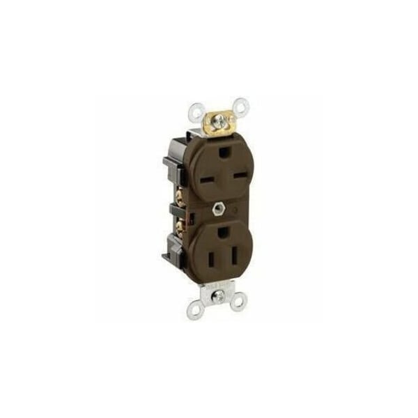 Leviton Straight Blade Receptacle, 5-15R, 6-15R, 15 A, 125/250V AC, 2 Pole, 3 Wire, Flush Mount, Grounded 5292 - main