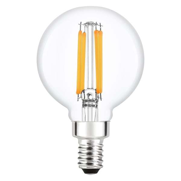 Ledvance/ Sylvania LED Natural TruWave G16.5, 4W, Dimmable, 90CRI, 350 Lumen, 2700K, 15000 Life, Candelabra, Clear LED4G16.5CDIM927CL13YTL - main