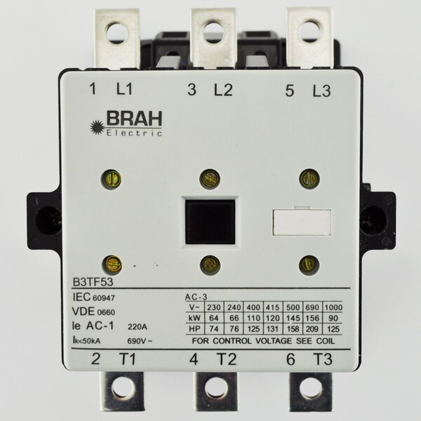 Brah Electric , Replacement 205A 600V 3P with 480VAC Coil for World Series Contactor 3TF5322-0AV0 B3TF5322-0AV0 - main