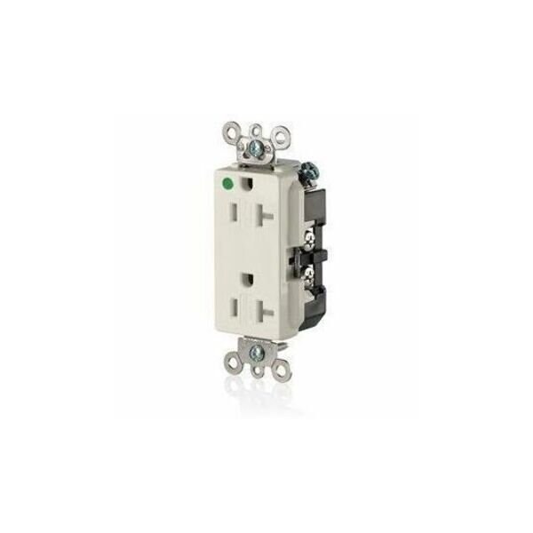 Leviton Plugs&Rcptcls, 20A, 125VAC, Almnd, Nylon 16362-SGT - main