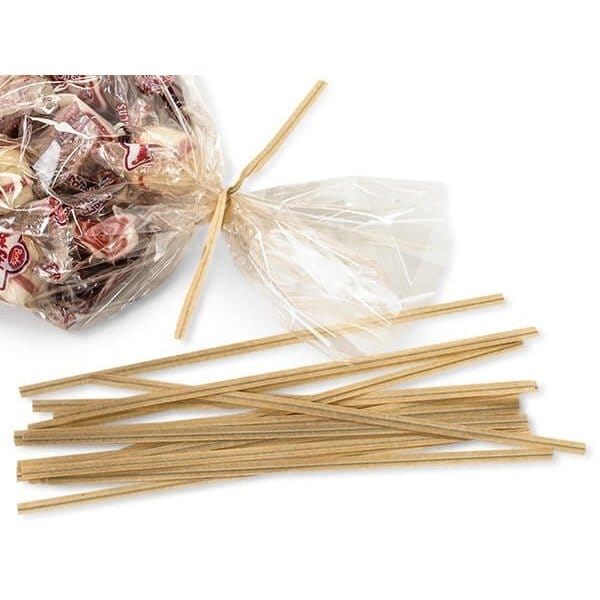 Nashville Wraps 6 Inch Brown Kraft Paper Twist Ties, 2000PK PTK6 - main