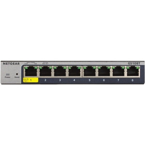 Netgear 8-Port Gigabit Ethernet Smart Managed Pro Switches with Cloud Management GS108T-300NAS - main