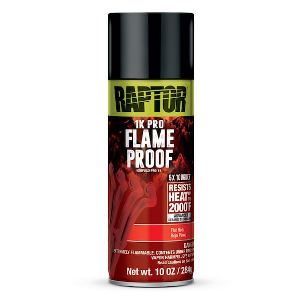U-Pol RAPTOR Flameproof Flat Red 10oz UP4943 - main