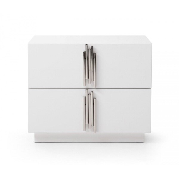 Homeroots 19" White Two Drawer Nightstand 491587 - main