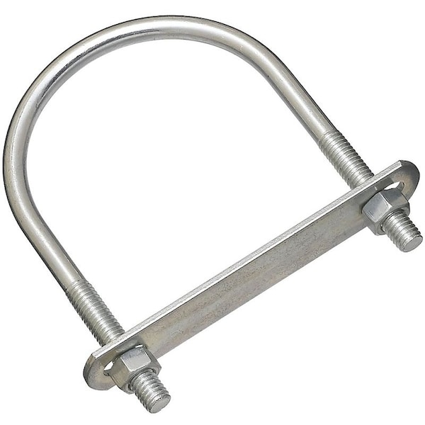 National Hardware U-Bolt, 3/8-16 Thread, 2-1/2 in L Thread, Steel, Zinc N222-224 - main