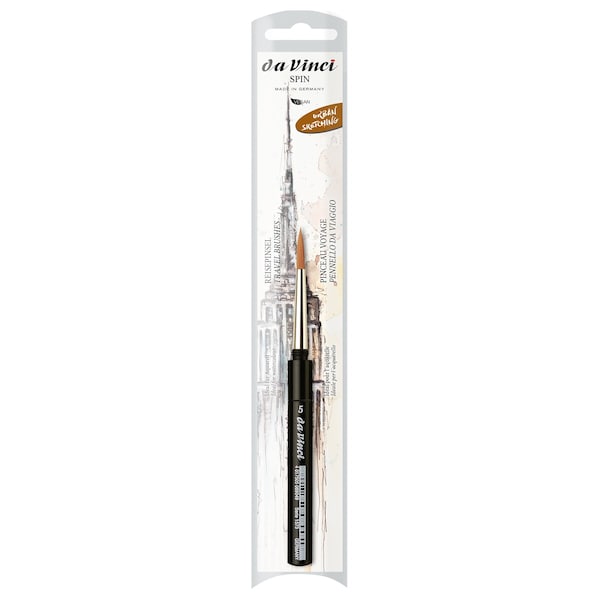 Da Vinci COSMOTOP-SPIN Pocket Travel Brush, Synthetic, Watercolor, Round, Series 1573, Size 5 VA-1573_5 - main