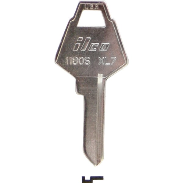 Ilco Nickel Plated Mailbox Key 1180S, 10PK IAL4685100B - main