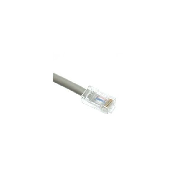 Cable Wholesale Plenum Cat5e Gray Ethernet Patch Cable, CMP, 24 AWG, Bootless, 1 foot 11X6-12101 - main