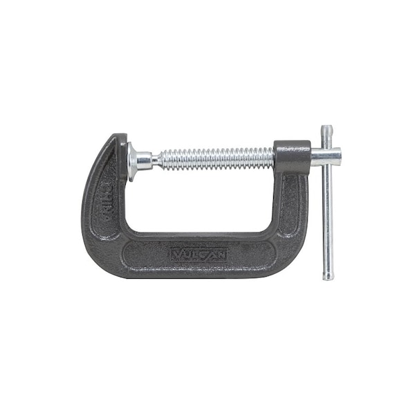 Vulcan C-Clamp, 3 in Max Opening Size, 1-3/4 in D Throat, Steel Body, Gray Body JL27362 - main